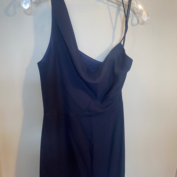 NWT After Six Crepe One Shoulder With Strap Cowl Dress - Picture 2 of 8